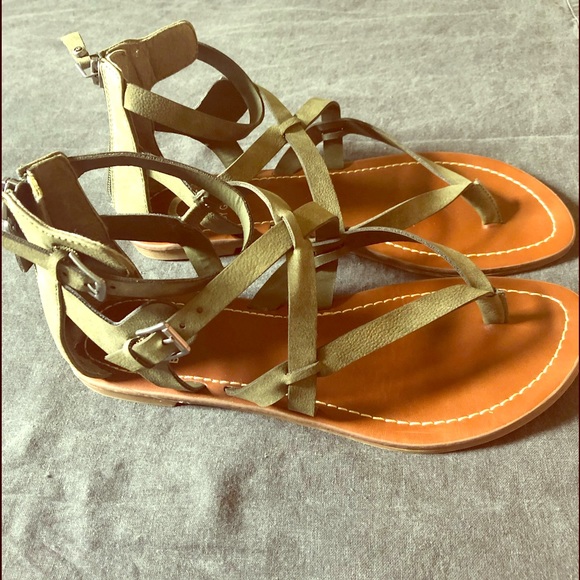 G by Guess Shoes - G by Guess Gladiator Sandals Size 8 in Olive